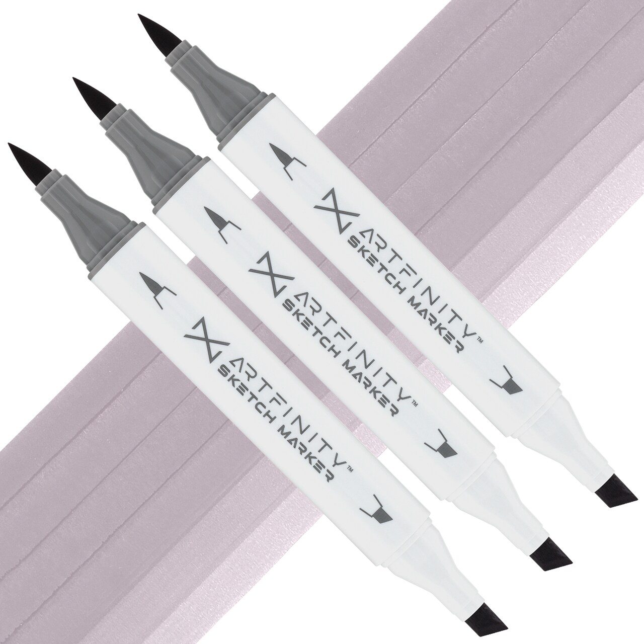 Artfinity Sketch Marker Sets - Set of 3 - Ash Lavender V9-4, Vibrant, Professional, Dye-Based Alcohol Markers for Artists, Drawing, Travel, & More